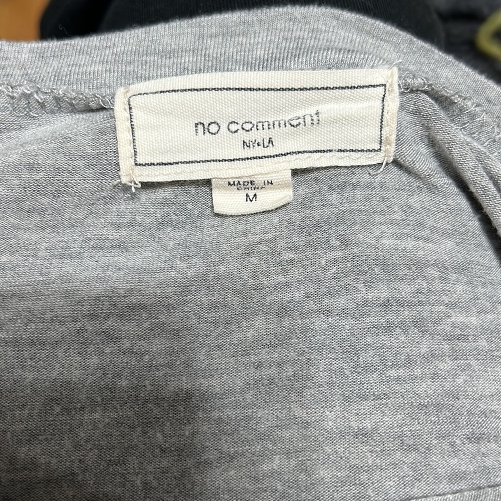 No Comment Women grey tshirt Casual Dress medium - Picture 3 of 3